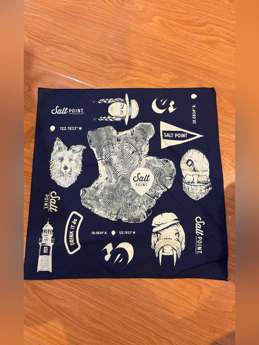 Unisex Never Use Square Bandana-Salt Point 20”x20”